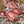 Load image into Gallery viewer, Coral Peach/Red Floral Linen Saree with Stitched Blouse