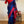 Load image into Gallery viewer, Blue/Red Linen Saree with Stitched Blouse