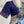 Load image into Gallery viewer, Blue Floral Linen Saree with Stitched Blouse