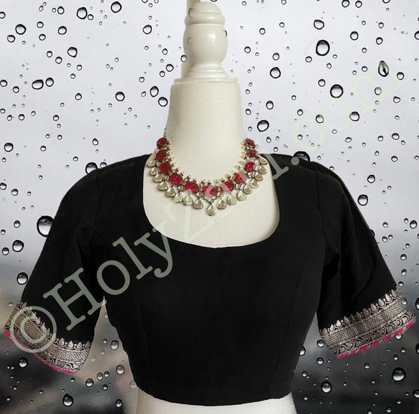 Banarasi Pure Khaddi Georgette With Stitched Blouse