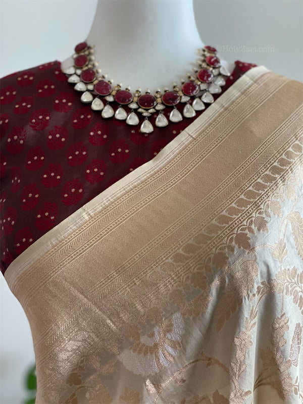 Maroon Indian Brocade Designer Blouse