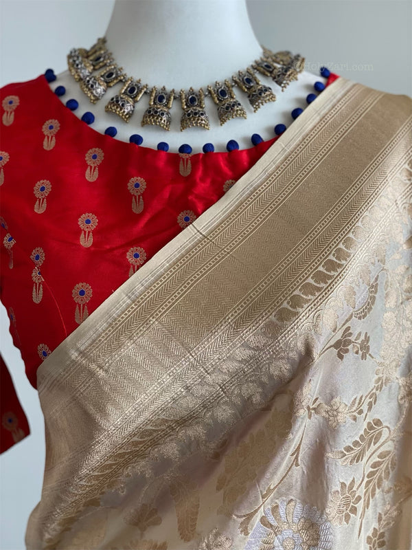 Red Indian Brocade Designer Blouse