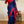 Load image into Gallery viewer, Blue/Red Linen Saree with Stitched Blouse
