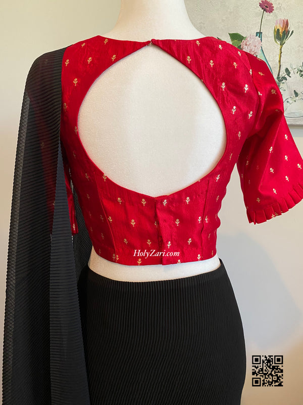 Red Indian Brocade Designer Blouse