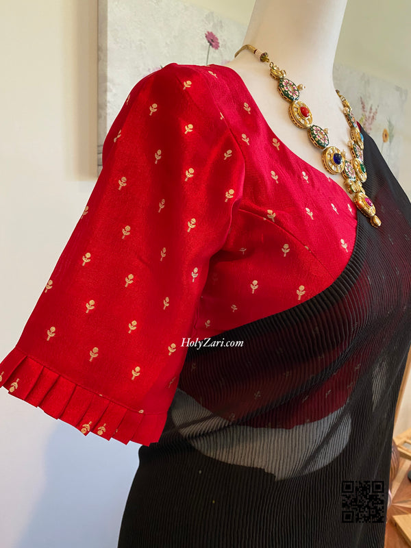 Red Indian Brocade Designer Blouse