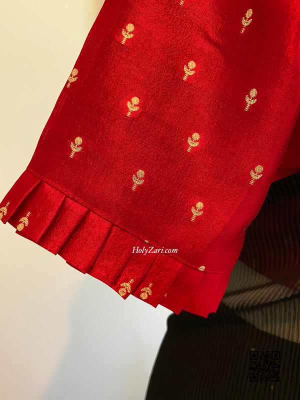 Red Indian Brocade Designer Blouse
